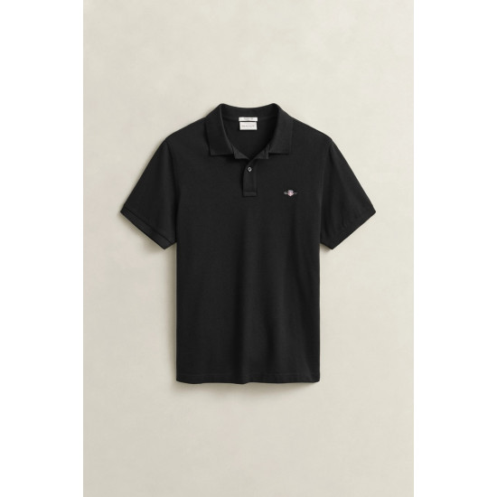 GANT REG SHIELD SS PIQUE POLO 2210 005 BLACK