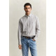 GANT REG CLASSIC POPLIN STRIPE SHIRT 3000130 032-PEWTER GREY