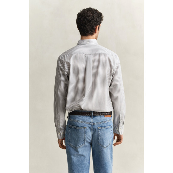 GANT REG CLASSIC POPLIN STRIPE SHIRT 3000130 032-PEWTER GREY