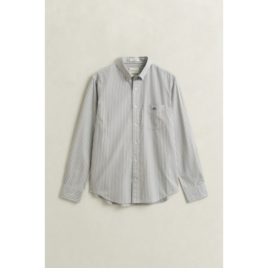 GANT REG CLASSIC POPLIN STRIPE SHIRT 3000130 032-PEWTER GREY