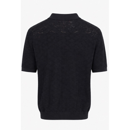 GIANNI LUPO TEXTURED POLO SHIRT GL35328 BLACK 