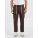 SHORT SLEEVE LINEN BLEND TROUSERS MICHIGAN-S26 COFFEE 