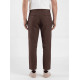 SHORT SLEEVE LINEN BLEND TROUSERS MICHIGAN-S26 COFFEE 