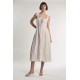 GLAMOROUS SQUARE NECK MAXI DRESS ΑΝ5633 DX58-BEIGE FLECK