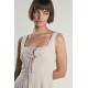 GLAMOROUS SQUARE NECK MAXI DRESS ΑΝ5633 DX58-BEIGE FLECK
