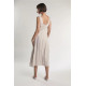 GLAMOROUS SQUARE NECK MAXI DRESS ΑΝ5633 DX58-BEIGE FLECK