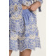GLAMOROUS HIGH RISE LINEN SHORTS AN5708A DY12-EMBROIDERED CHAMBRAY