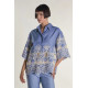 GLAMOROUS LADIES SHIRT AN5726 DY12-EMBROIDERED CHAMBRAY  