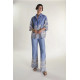 GLAMOROUS LADIES SHIRT AN5726 DY12-EMBROIDERED CHAMBRAY  