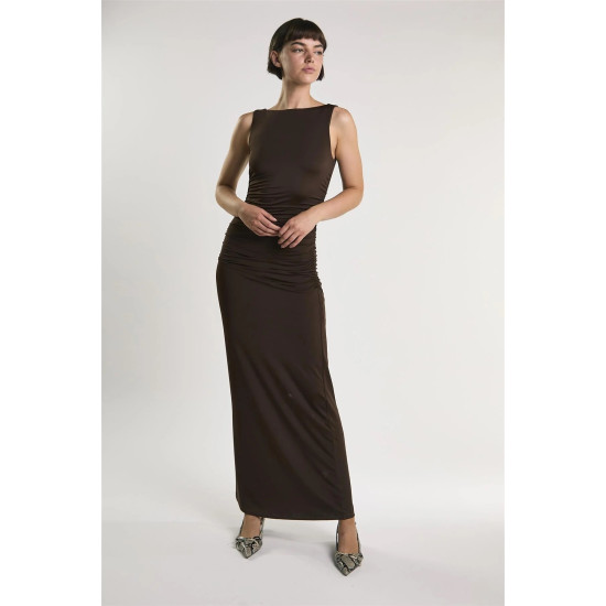 GLAMOROUS LADIES DRESS AN5616 DO46-BITTER CHOCOLATE 