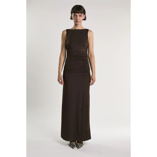 GLAMOROUS LADIES DRESS AN5616 DO46-BITTER CHOCOLATE 
