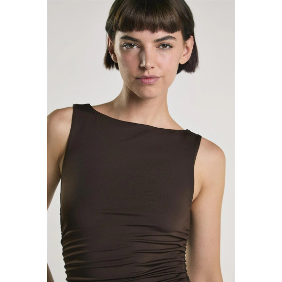 GLAMOROUS LADIES DRESS AN5616 DO46-BITTER CHOCOLATE 
