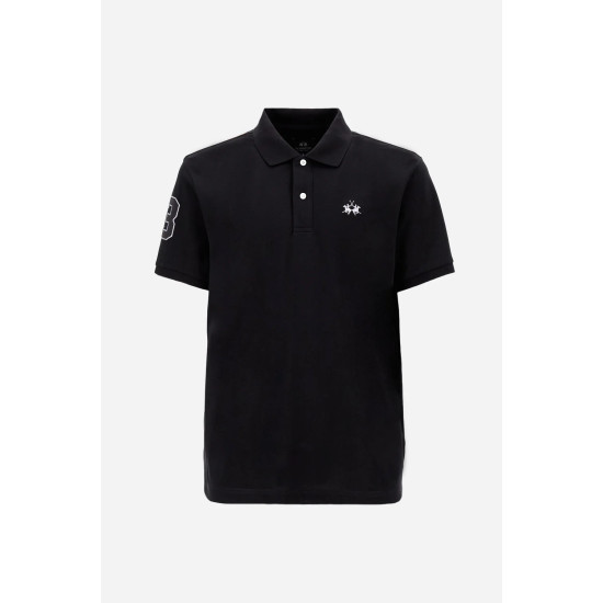 LA MARTINA SS POLO SHIRT MCP300 09999-BLACK