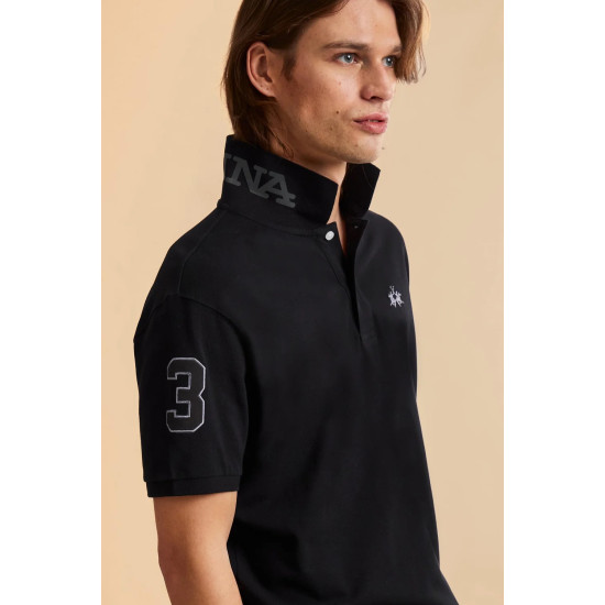LA MARTINA SS POLO SHIRT MCP300 09999-BLACK