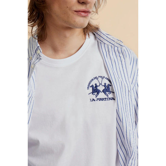 LA MARTINA T-SHIRT MCR009 00001-OPTIC WHITE