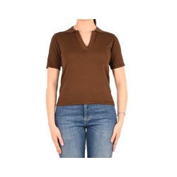 MARKUP KNIT POLO F12 CON BORDINI LURE MW1600032 CACAO