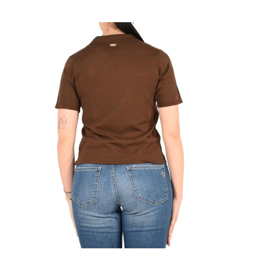 MARKUP KNIT POLO F12 CON BORDINI LURE MW1600032 CACAO
