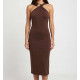 MARKUP DRESS VESTITO MIDI F12 CON TODO MW1600013 CACAO