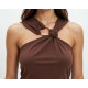 MARKUP DRESS VESTITO MIDI F12 CON TODO MW1600013 CACAO