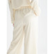 SCOTCH & SODA ΕLENI JAQUARD HIGH RISE WIDE LEG PANTS ULH0136 U137-EGGNOG