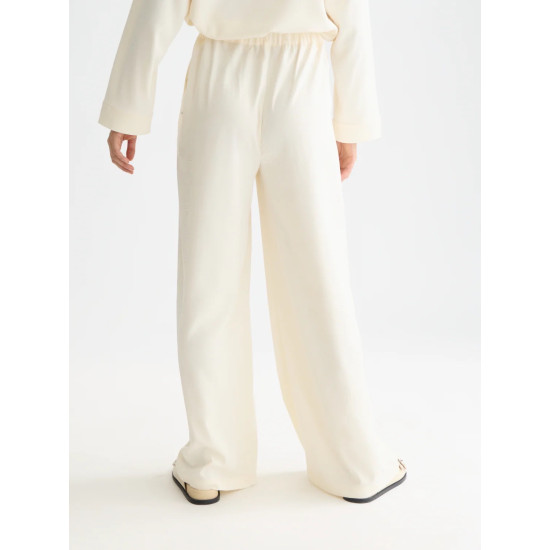 SCOTCH & SODA ΕLENI JAQUARD HIGH RISE WIDE LEG PANTS ULH0136 U137-EGGNOG