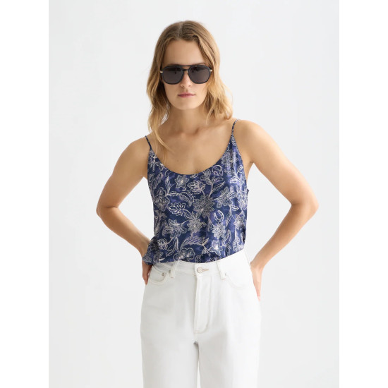 SCOTCH & SODA PRINTED JERSEY BACK TANK TOP U9A01278T V497-LUCKY BANDANA DRESS BLUES