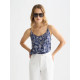 SCOTCH & SODA PRINTED JERSEY BACK TANK TOP U9A01278T V497-LUCKY BANDANA DRESS BLUES