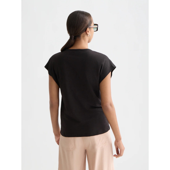 SCOTCH & SODA EMBROIDERED VNECK TSHIRT U9A01297T U014-METEORITE