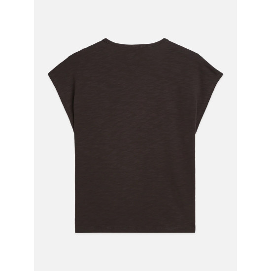 SCOTCH & SODA EMBROIDERED VNECK TSHIRT U9A01297T U014-METEORITE