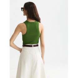 SCOTCH & SODA RIB RACER TANK U9A01472T U373-GARDEN GREEN