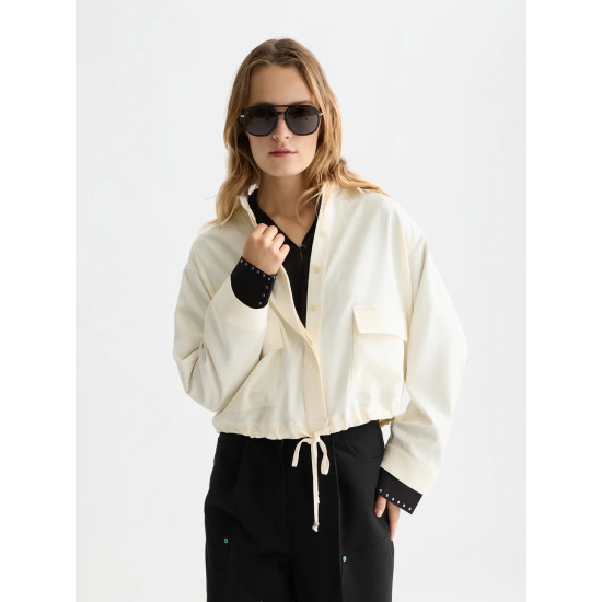 SCOTCH & SODA UTILITY SHIRT U9B01336T U137-EGGNOG