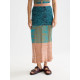 SCOTCH & SODA MAXI RIBBED KNITTED SKIRT UFS01382F U900-TAHITIAN TEAL