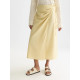 SCOTCH & SODA LINEN WRAP SKIRT UFS01387F U742-PARSNIP