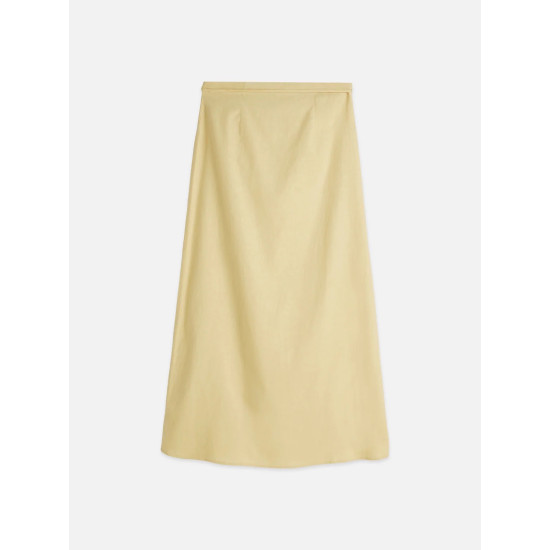 SCOTCH & SODA LINEN WRAP SKIRT UFS01387F U742-PARSNIP
