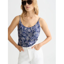 SCOTCH & SODA PRINTED JERSEY BACK TANK TOP U9A01278T V497-LUCKY BANDANA DRESS BLUES