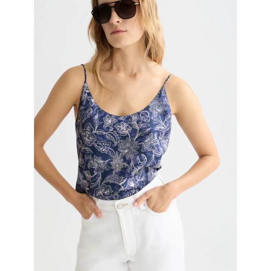 SCOTCH & SODA PRINTED JERSEY BACK TANK TOP U9A01278T V497-LUCKY BANDANA DRESS BLUES