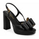 SO CHIC BOW PLATFORM SANDALS ANNALISA 35270 01-BLACK