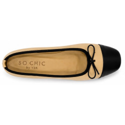 SO CHIC BY VSK CELINE FLATS 5238 06-BEIGE