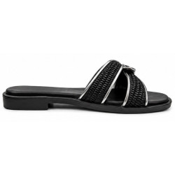 SO CHIC SLIDE SANDALS CHLOE 6002 01-BLACK 