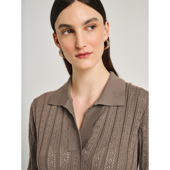  STAFF KATE POLO SHORT SLEEVE KNIT 63-201.055 N0076-TAUPE