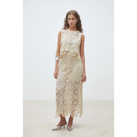 SUNCOO JUPE FANNY SKIRT S26C05251 06-BEIGE
