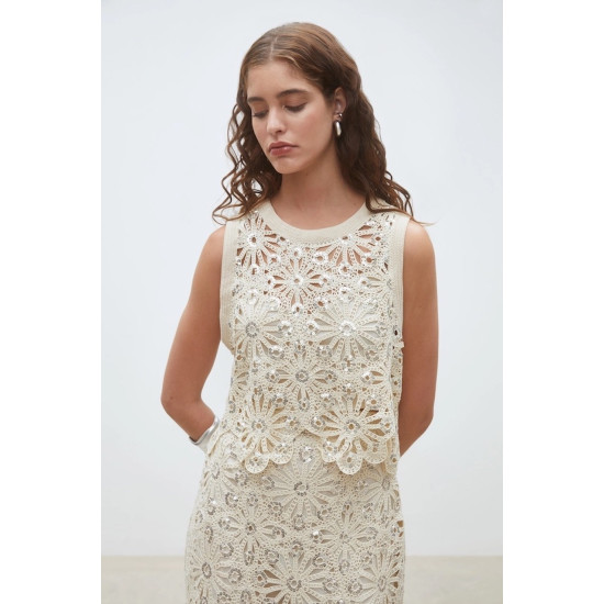 SUNCOO BLOUSE LOIS S26C07249 06-BEIGE