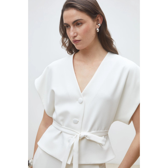 SUNCOO BLOUSE LAZLO S26C07305 01-BLANC CASSE 