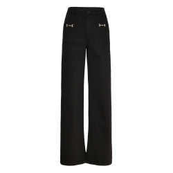 SUNCOO RINGO JEANS WITH CHAIN DETAILS C13194H25 02-NOIR