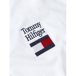 TOMMY HILFIGER BRAND LOVE TEXT STACK TEE MW0MW42367 YBR-WHITE 