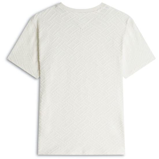 TOMMY HILFIGER AOP FLAG JACQUARD TEE MW0MW42381 Z00-IVORY PETAL 