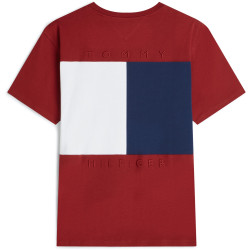 TOMMY HILFIGER FLAG TEE MW0MW42382 XIT-REGGATA RED  