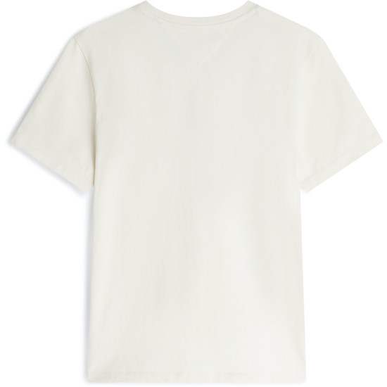 TOMMY HILFIGER HERITAGE LABEL TEE MW0MW42392 Z00-IVORY PETAL 