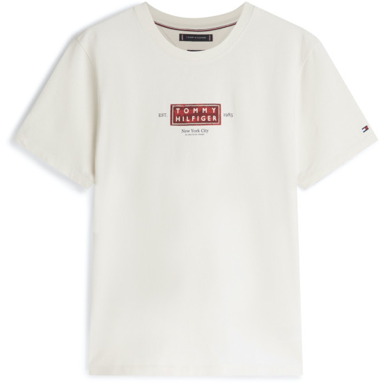 TOMMY HILFIGER HERITAGE LABEL TEE MW0MW42392 Z00-IVORY PETAL 