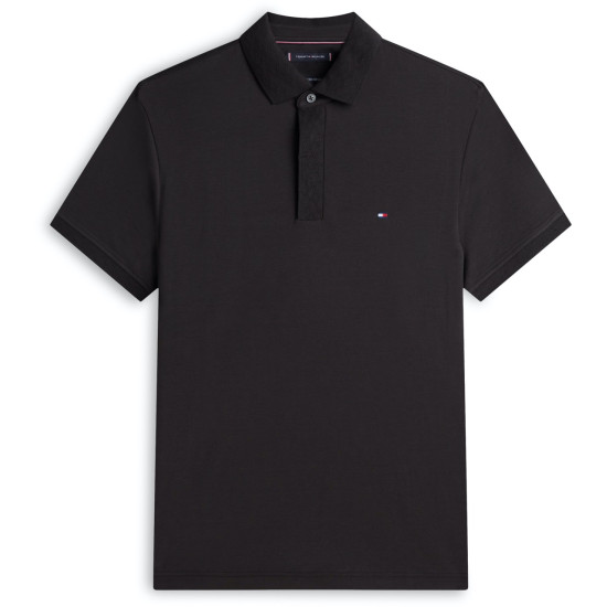 TOMMY HILFIGER JACQUARD HIDDEN PLACKET REG PO MW0MW42760 BDS-BLACK 